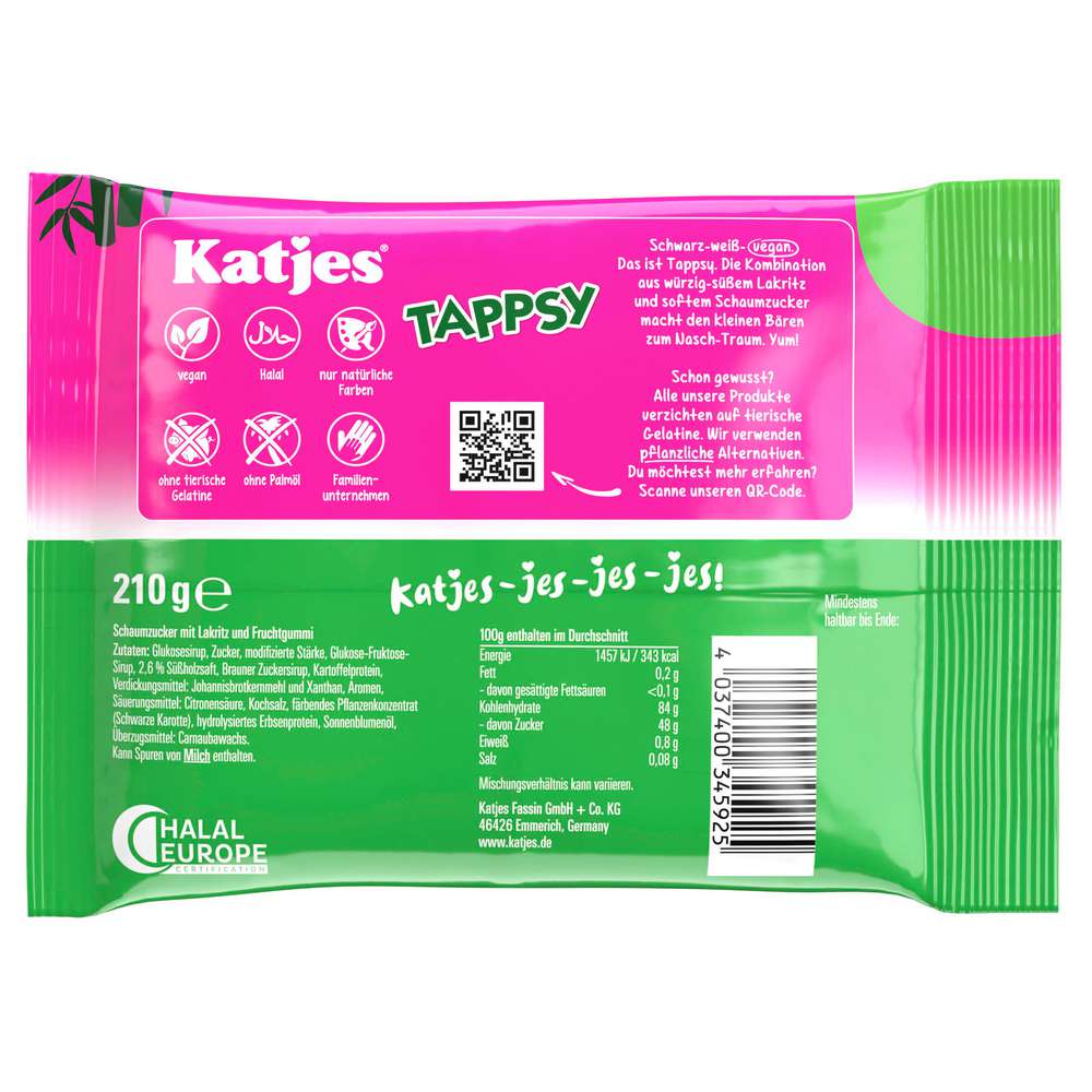 Produktabbildung Katjes Fruchtgummi Tappsy, vegan