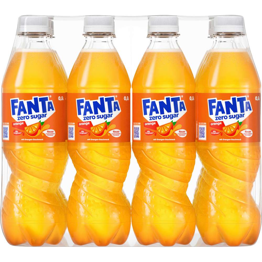 Produktabbildung Fanta Orangen Limonade Zero, zuckerfrei (12x 0,500 Liter)