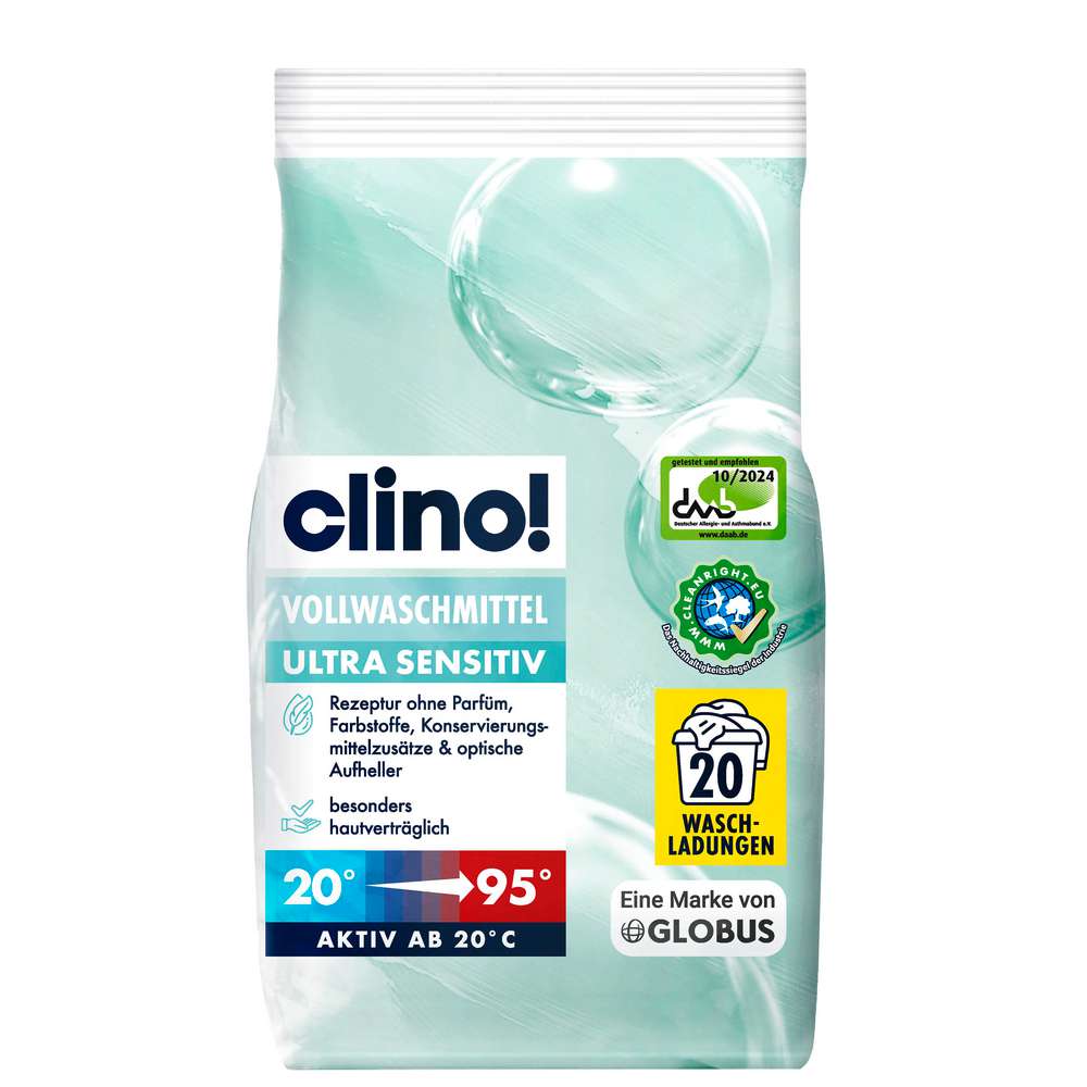 Produktabbildung clino! Voll-Waschmittel Pulver, Ultra Sensitiv