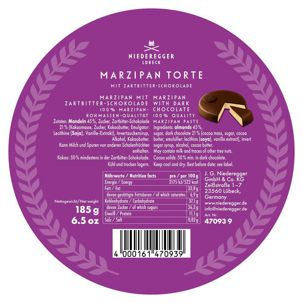 Produktabbildung Niederegger Marzipan-Torte