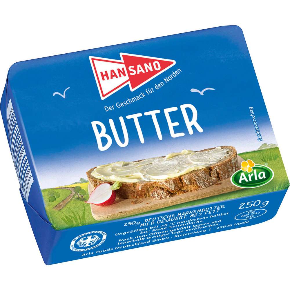 Produktabbildung Hansano Butter, mild gesäuert