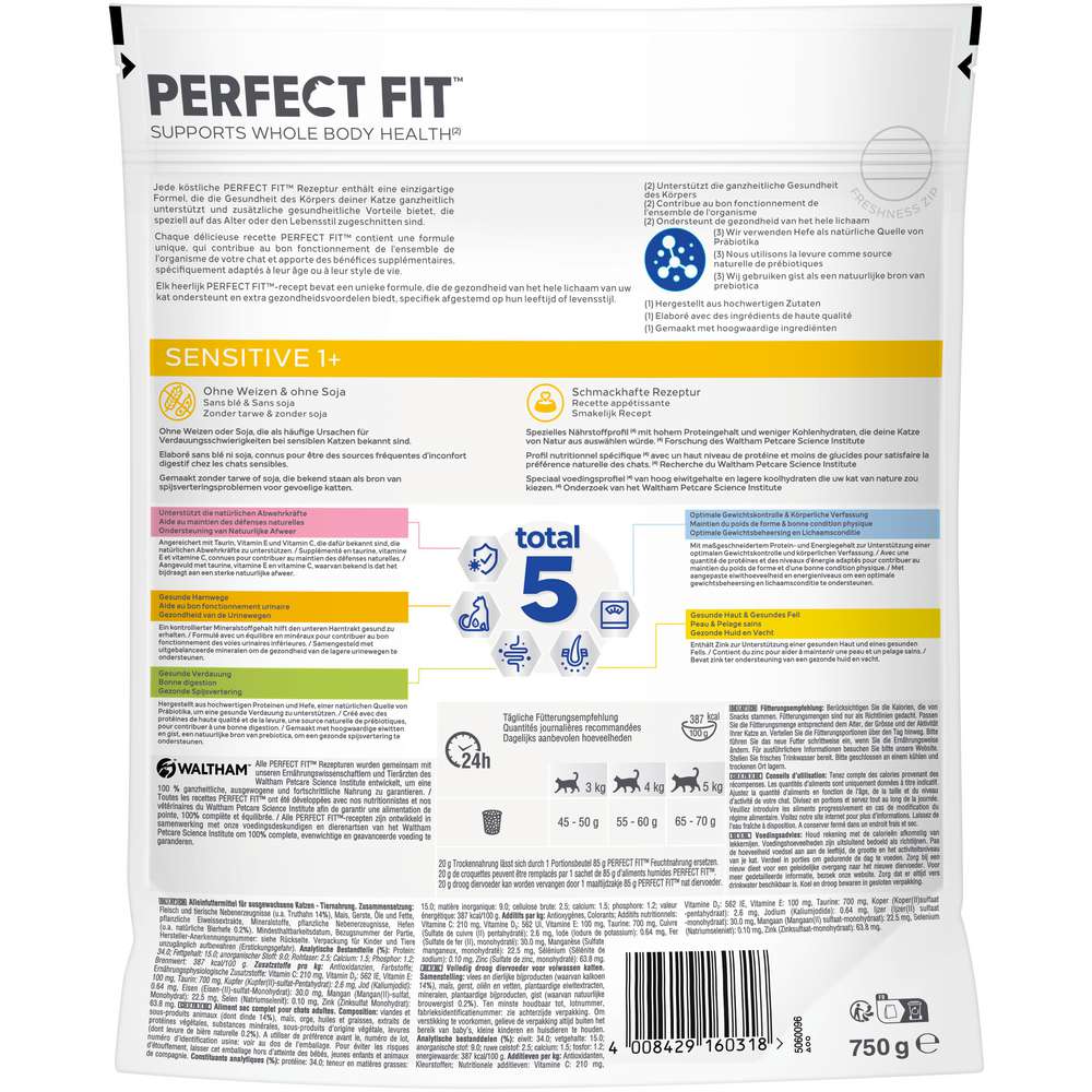 Produktabbildung Perfect Fit Katzen-Trockenfutter, Sensitive, Truthahn 