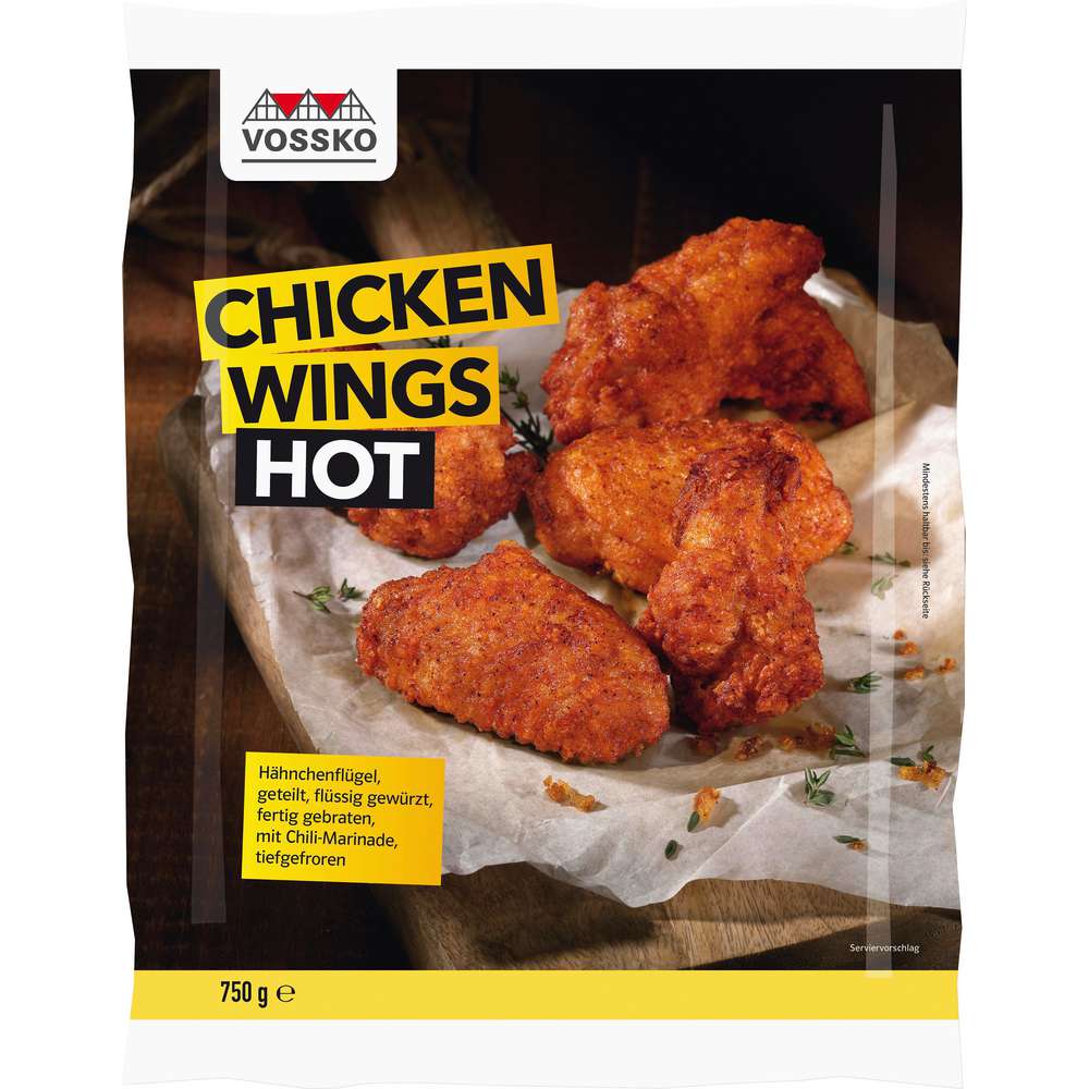 Produktabbildung Vossko Chicken Wings Hot, tiefgekühlt