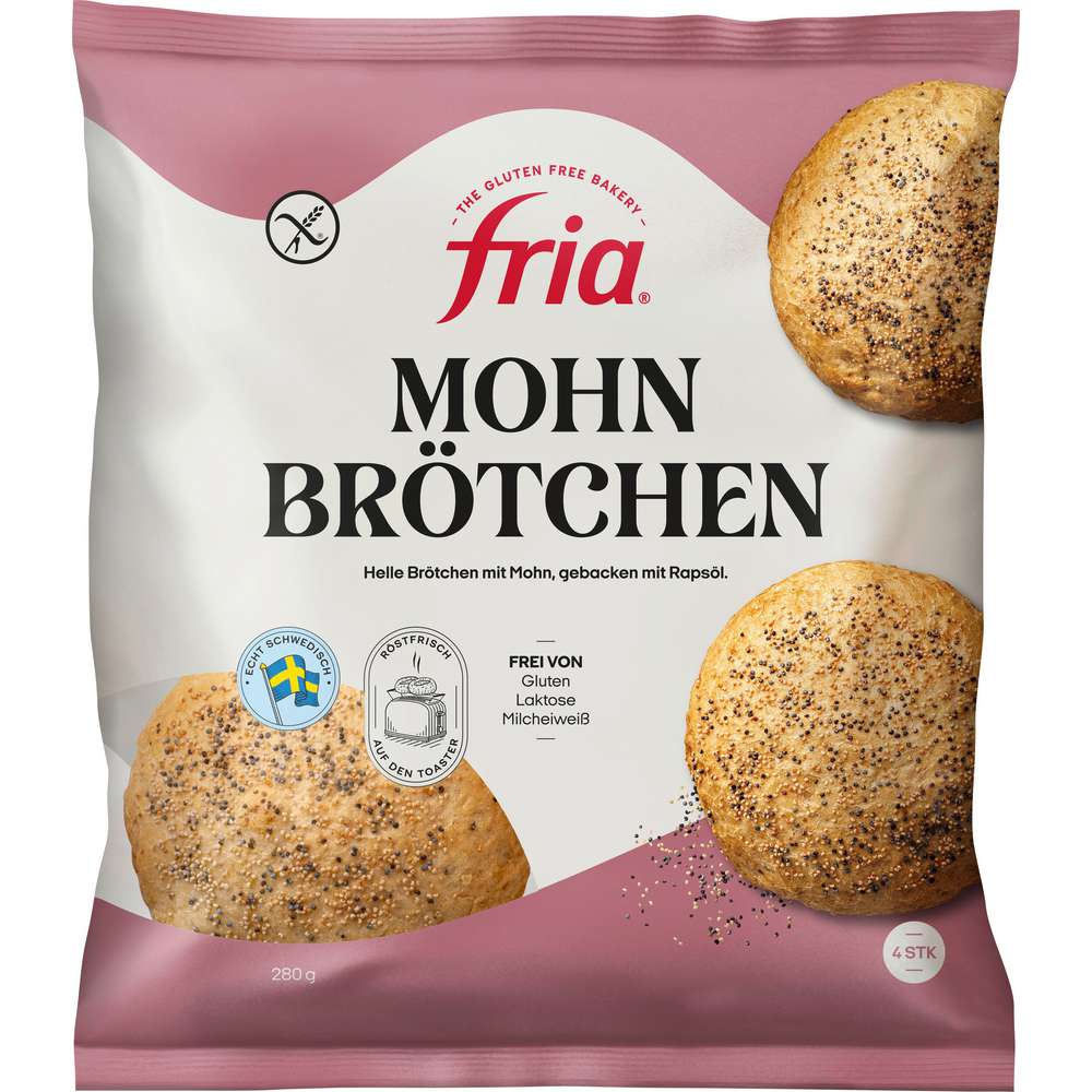 Produktabbildung Fria Mohnbrötchen, tiefgekühlt