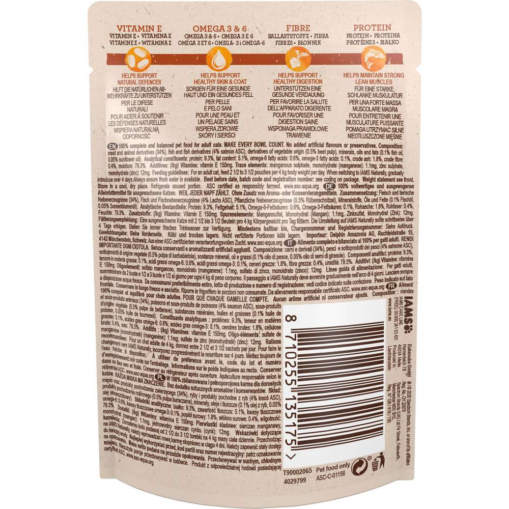 Produktabbildung IAMS Katzen-Nassfutter Naturally, Lachs