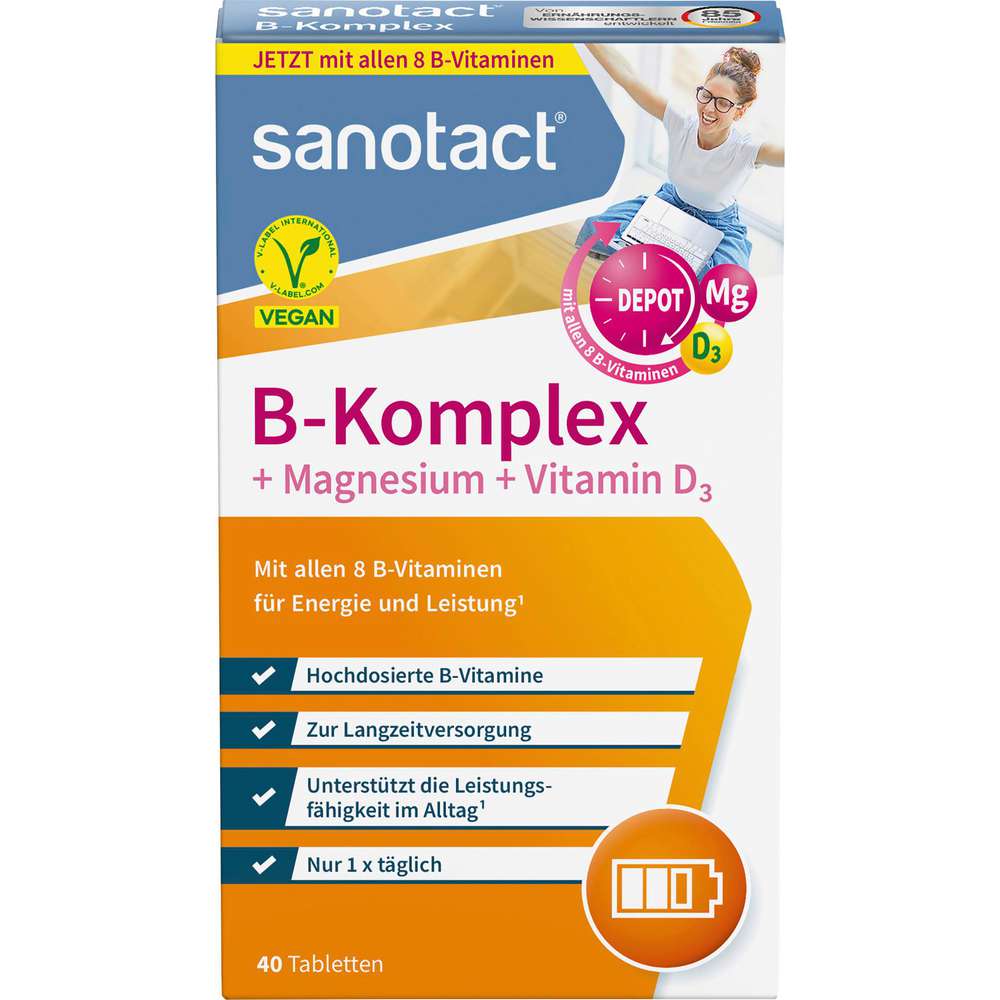Produktabbildung sanotact B-Komplex + Magnesium + Vitamin D3