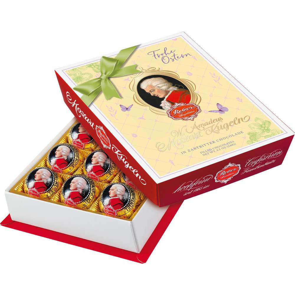 Produktabbildung Reber Mozart-Kugeln Frohe Ostern