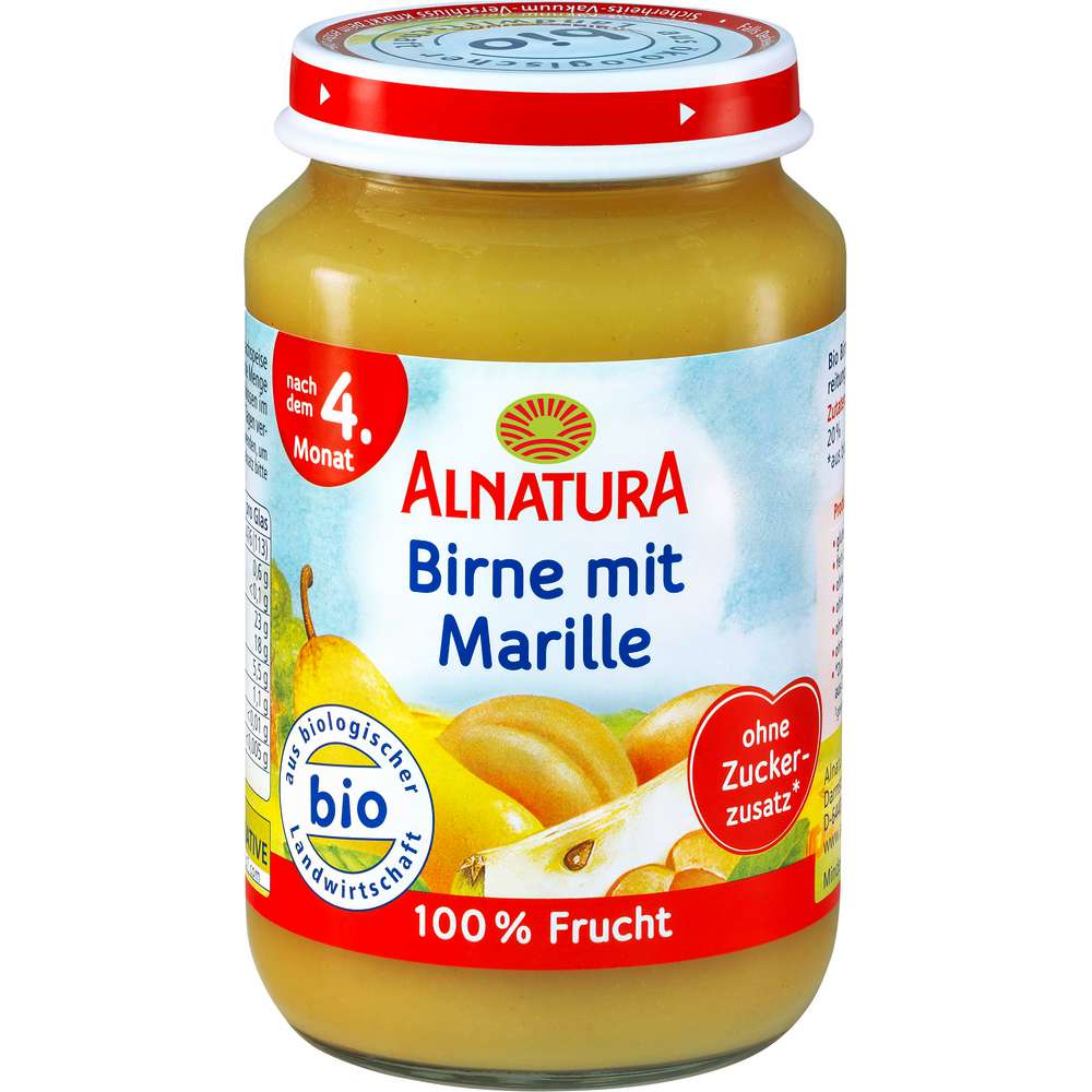 Produktabbildung Alnatura Babynahrung Früchte Birne/Marille, nach 4. Monat