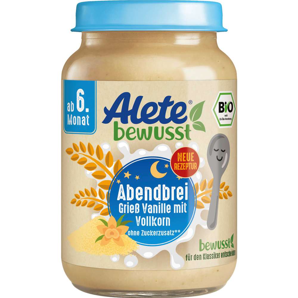 Produktabbildung Alete Abendbrei, Grieß/Vanille/Vollkorn