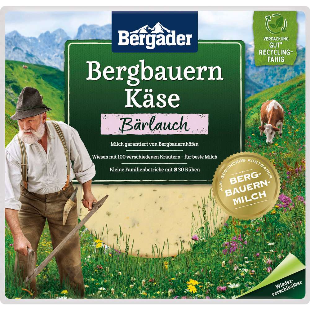 Produktabbildung Bergader Bergbauern Scheiben, Bärlauch