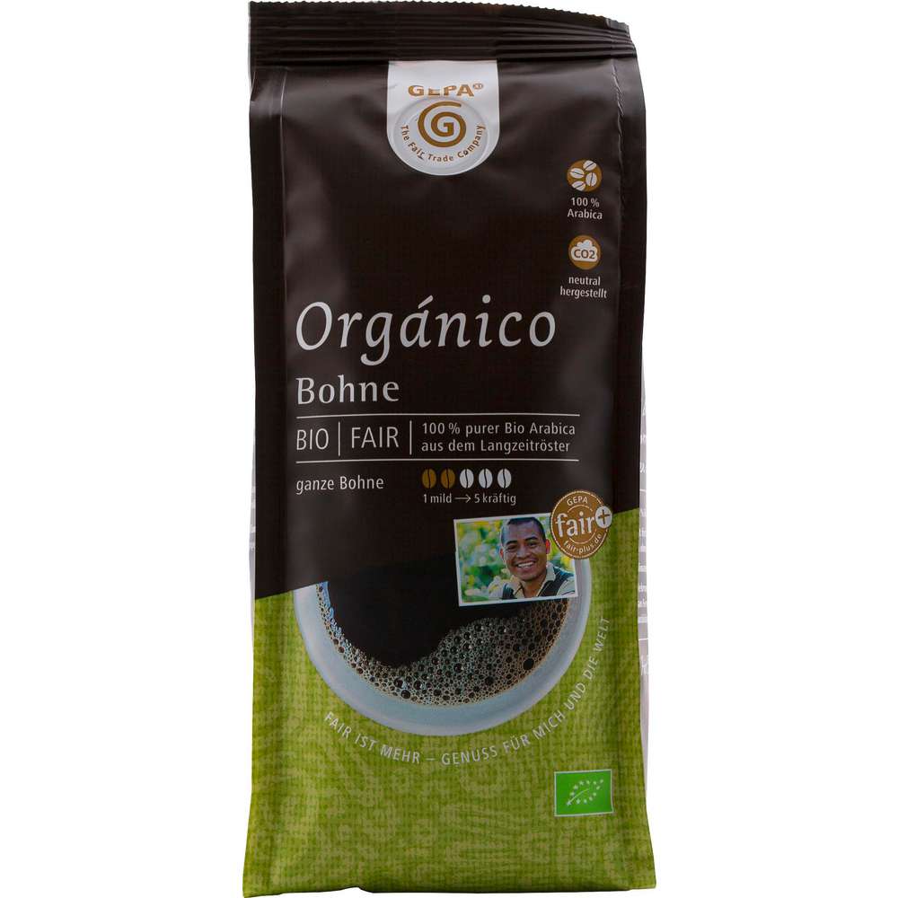 Produktabbildung Gepa Bio Kaffee Orgánico naturmild, ganze Bohne