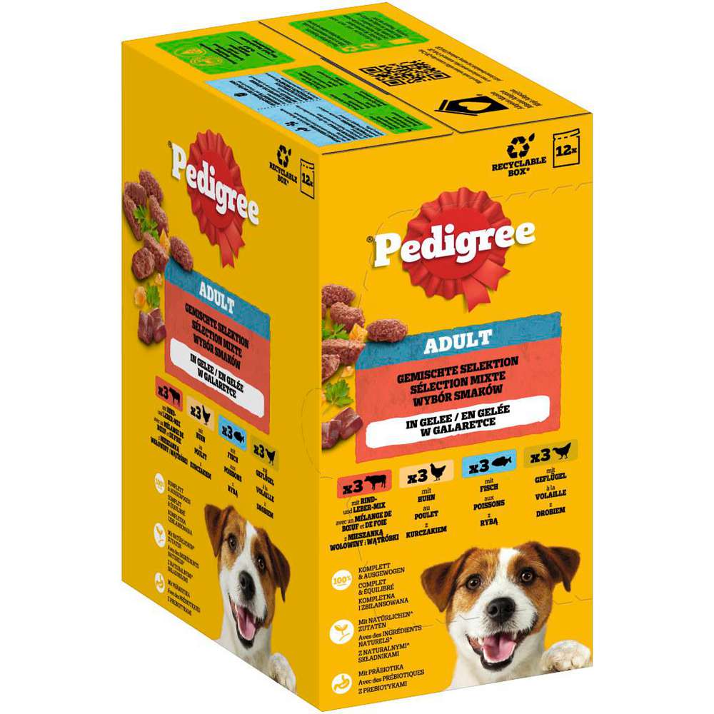 Produktabbildung Pedigree Hunde-Nassfutter Leckerbissen Adult, Gemisch/Gelee