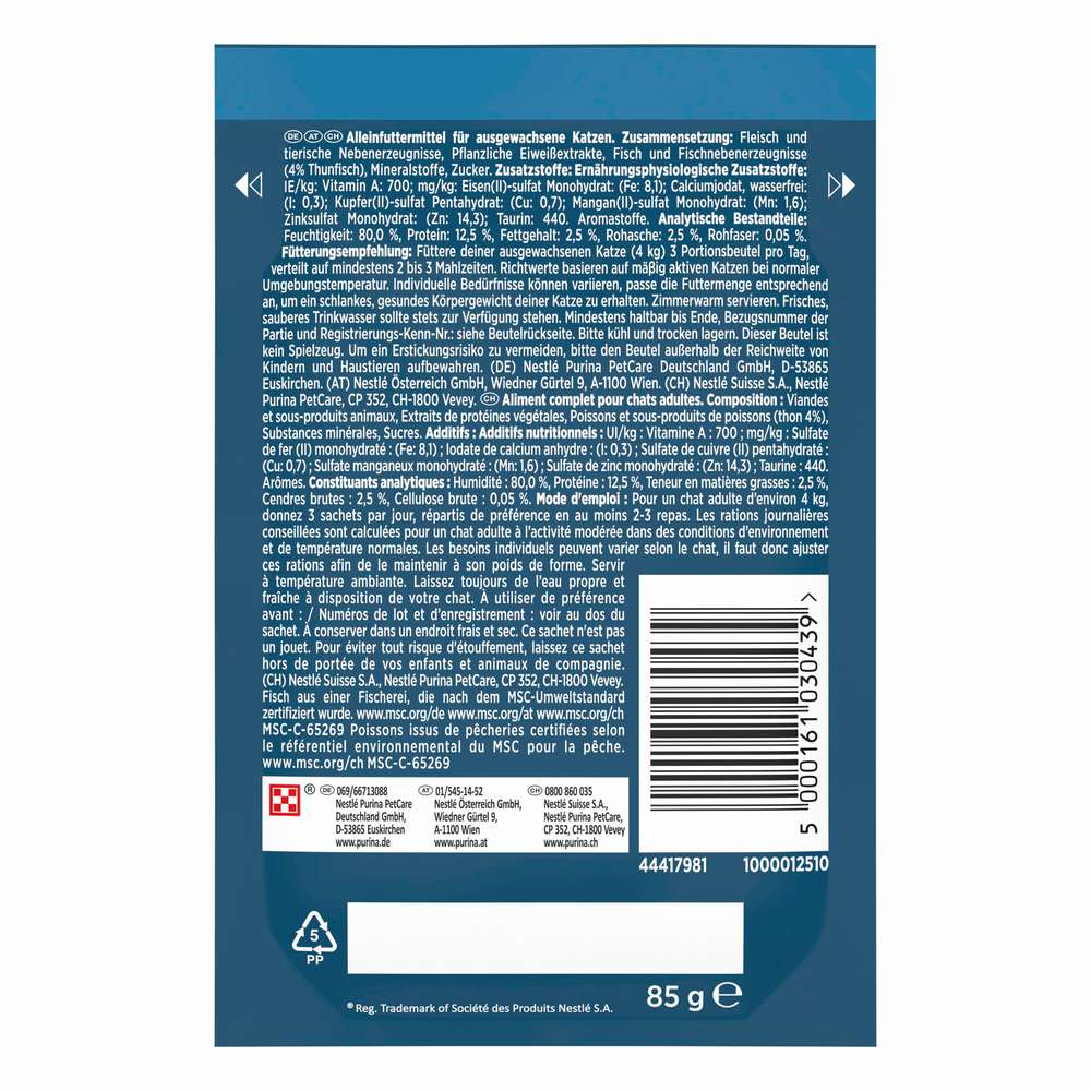 Produktabbildung Purina Katzen-Nassfutter Gourmet Perle, Thunfisch in Streifen