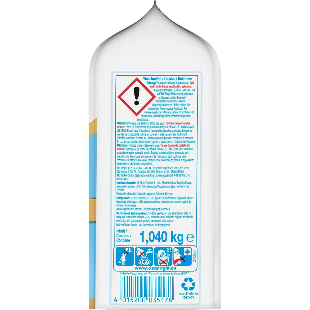 Produktabbildung Persil Universal-Waschmittel, Megaperls, Sensitive tiefenrein