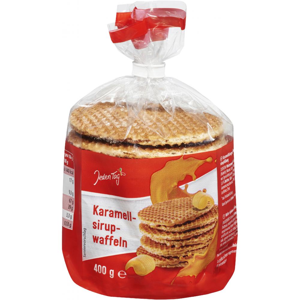 Produktabbildung keine Marke Jeden Tag  Karamell-Waffeln, 400 g