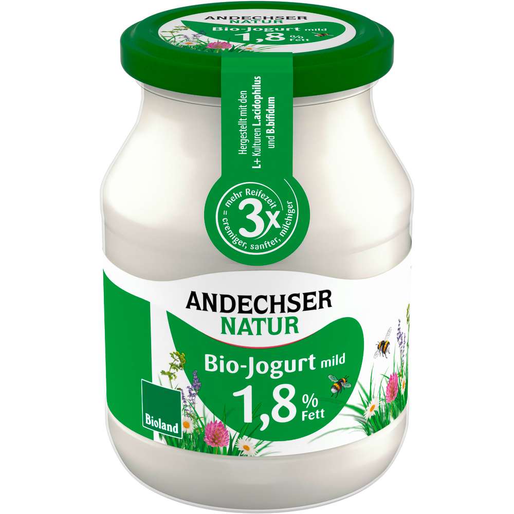 Produktabbildung Andechser Bio Fettarmer Joghurt, Natur mild