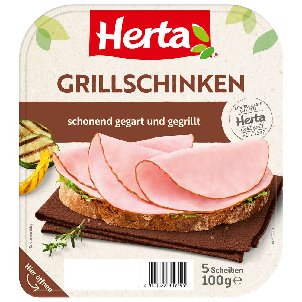 Produktabbildung Herta Grillschinken, gegart/gegrillt