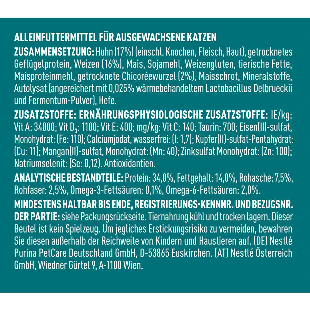 Produktabbildung Purina Katzen-Trockenfutter, Befensis, Adult Huhn