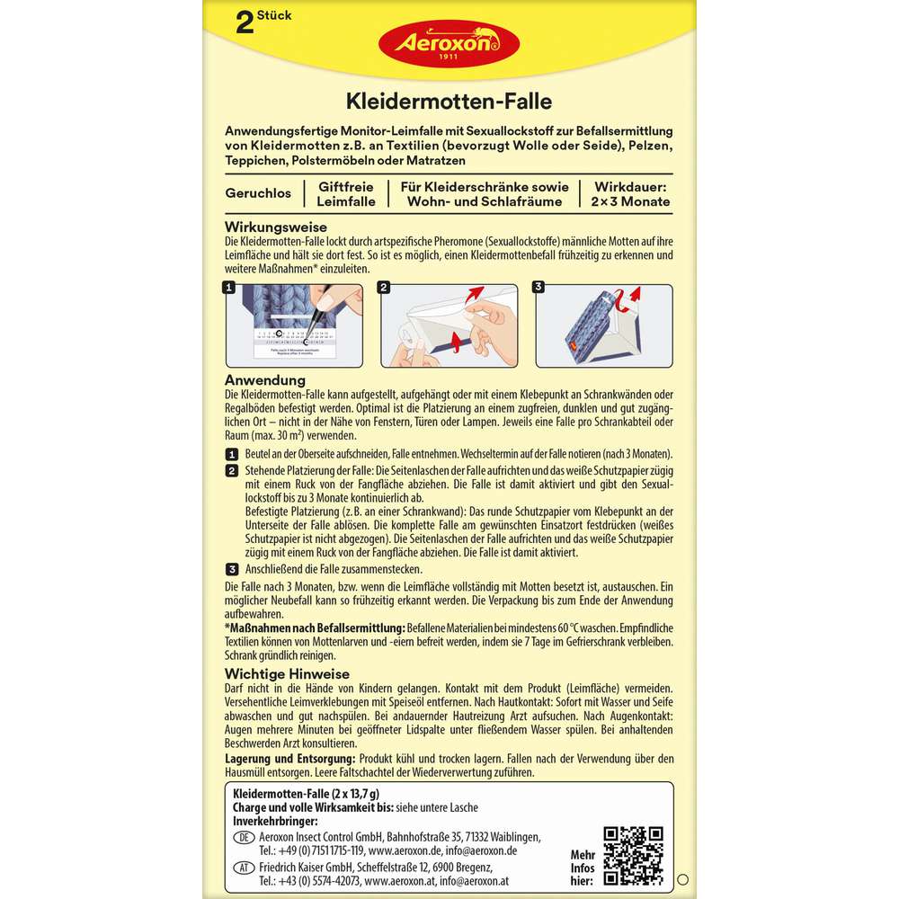 Produktabbildung Aeroxon Kleider Motten Falle