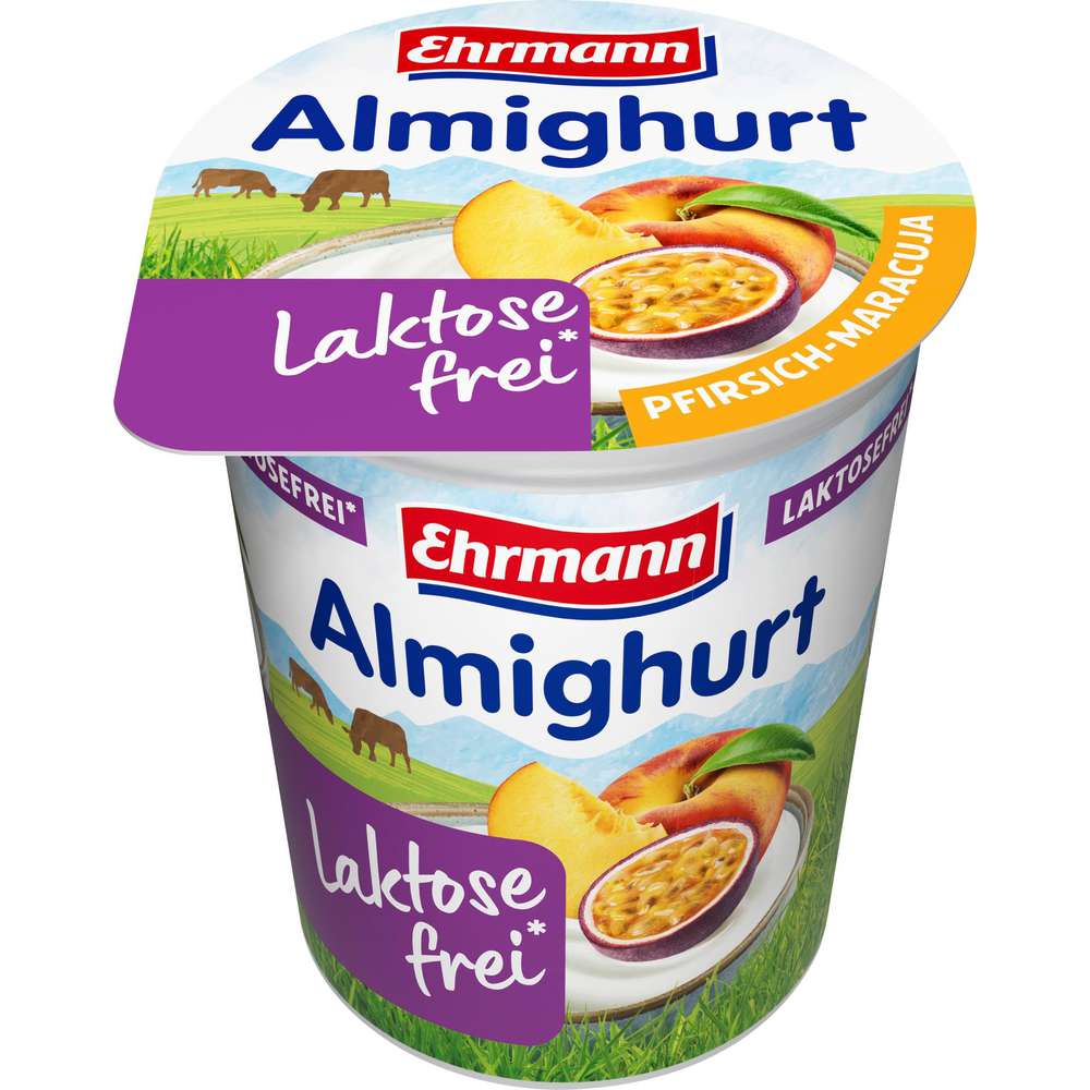 Produktabbildung Ehrmann Joghurt Almighurt Laktosefrei, Pfirsich-Maracuja