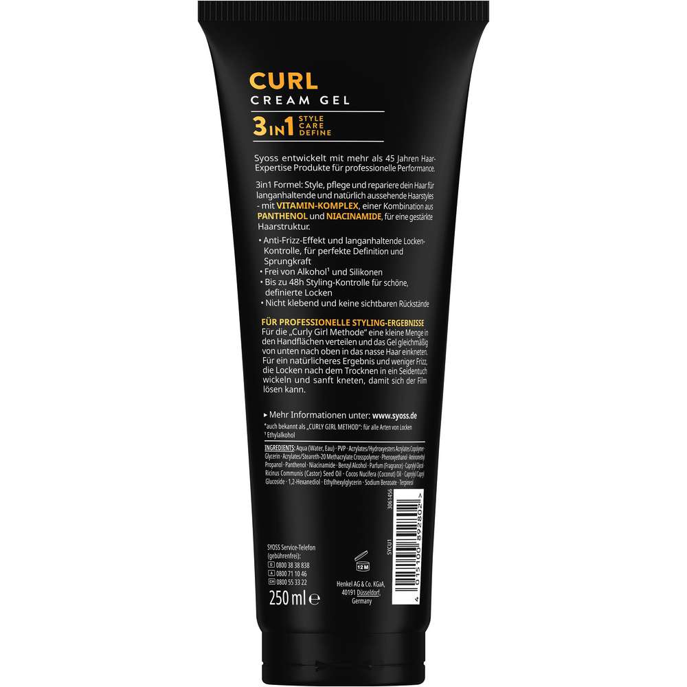 Produktabbildung Syoss Cream Gel 3in1 Curl