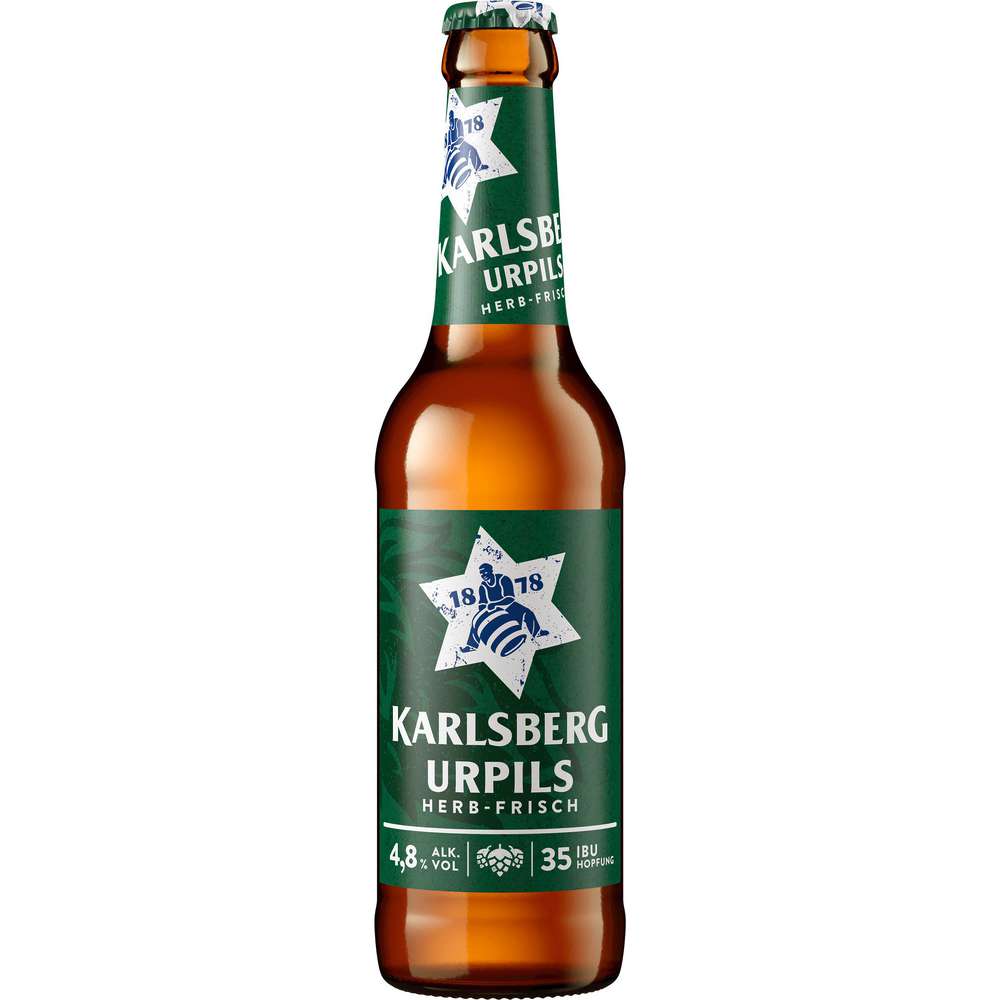 Produktabbildung Karlsberg Pilsener Bier Urpils Langhals, 4,8%