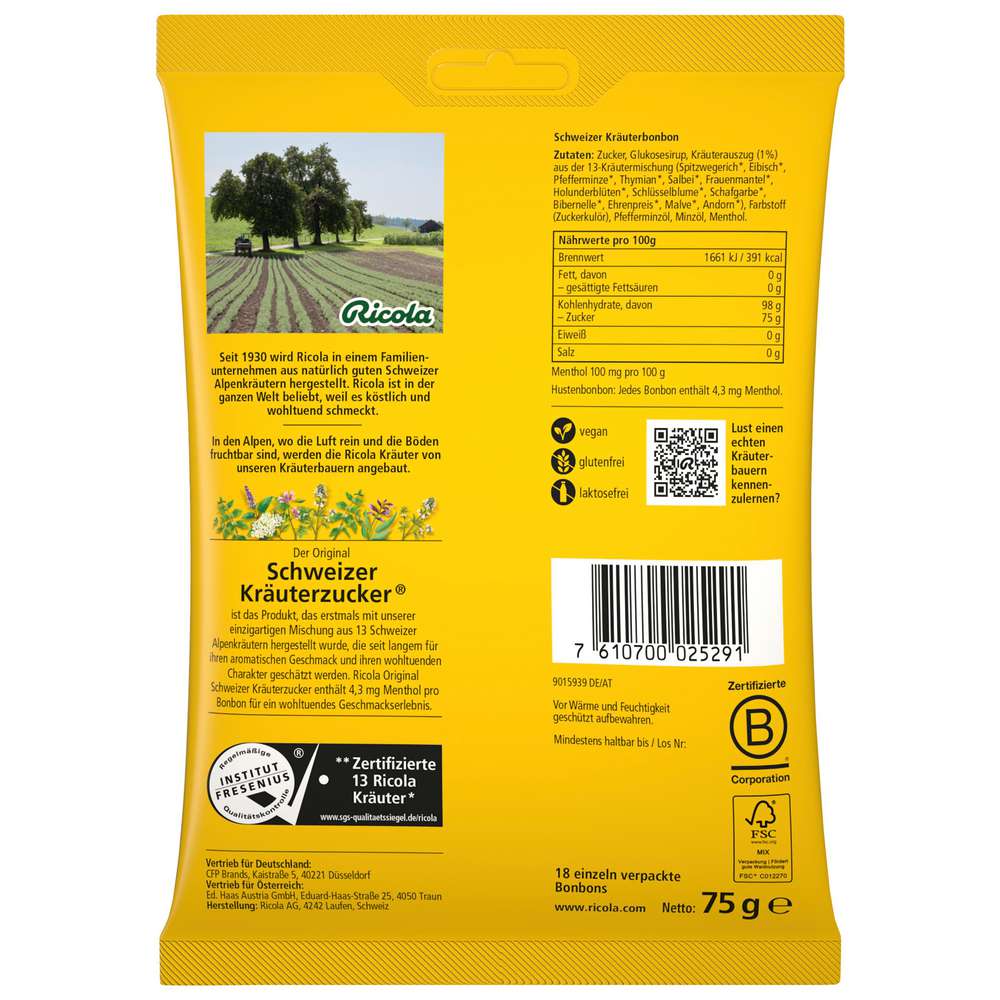 Produktabbildung Ricola Bonbons Original Kräuterzucker