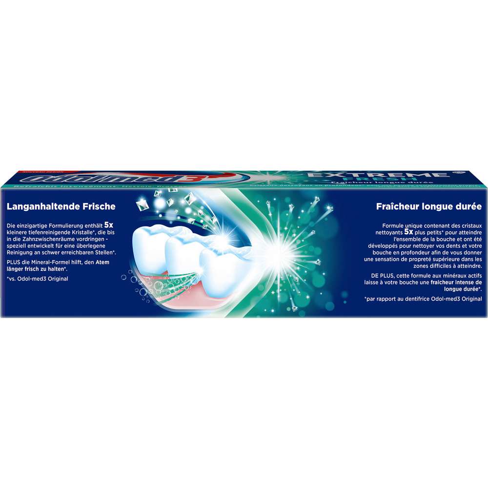 Produktabbildung Odol Med 3 Zahncreme Extreme Clean, Langzeit-Frische