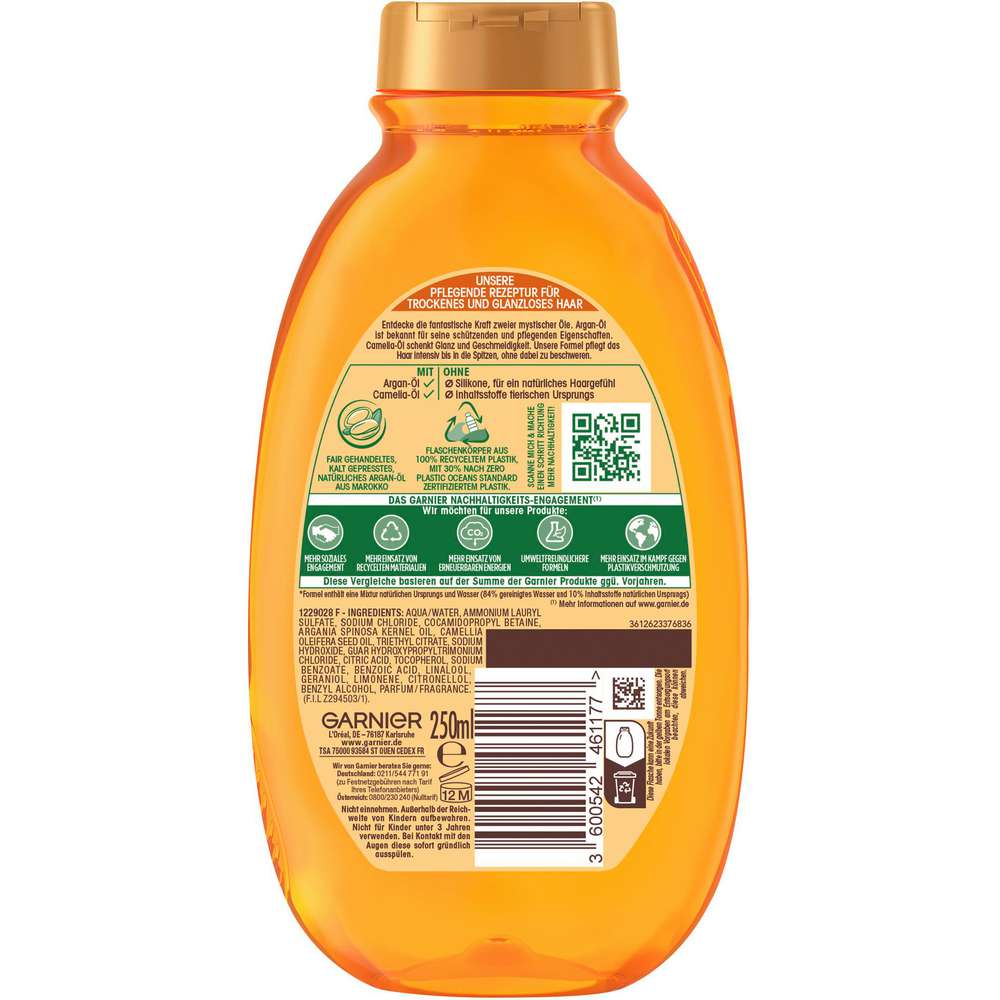 Produktabbildung Garnier Shampoo Wahre Schätze, Argan-Camelia