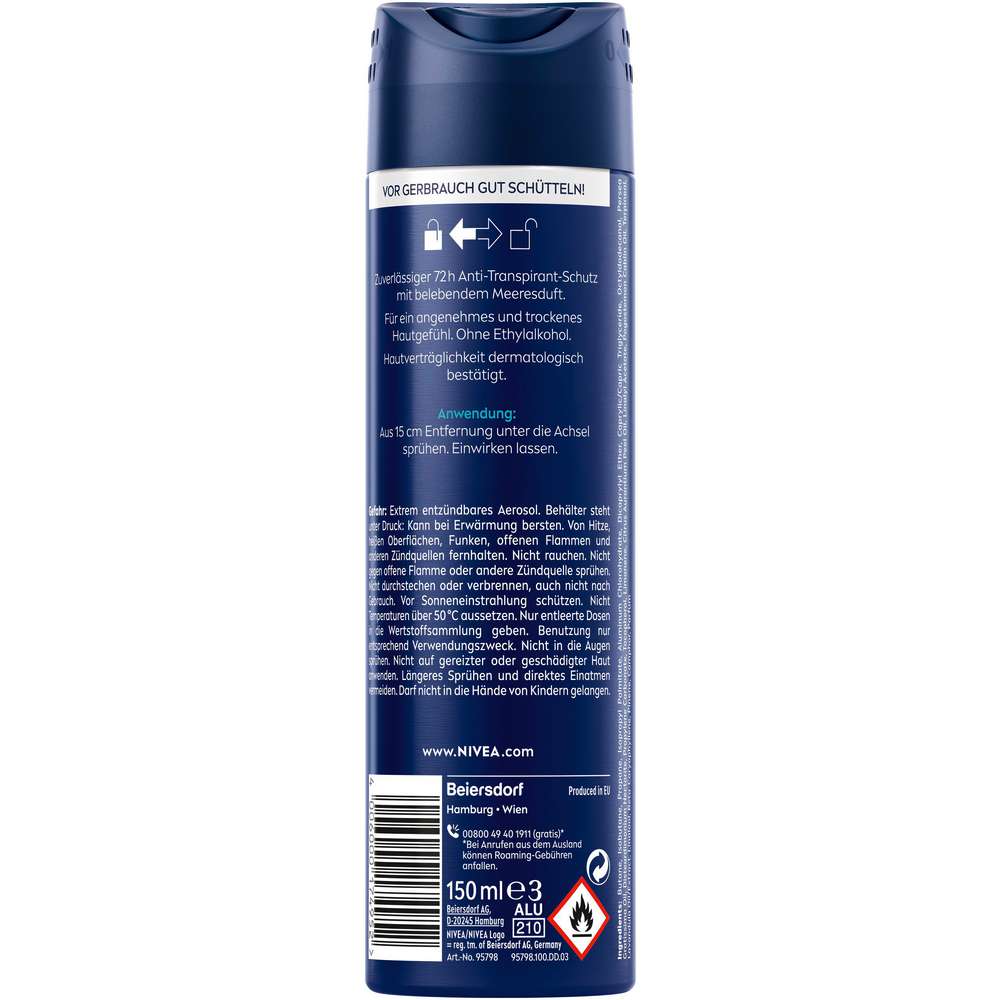 Produktabbildung Nivea Deospray Men, Cool Marine