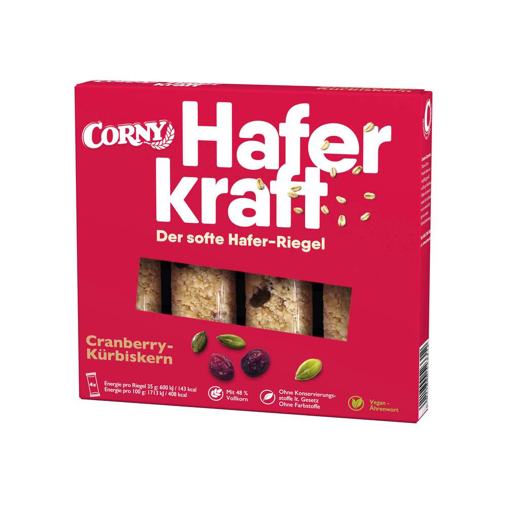 Produktabbildung Corny Müsliriegel Haferkraft, Cranberry-Kürbiskern
