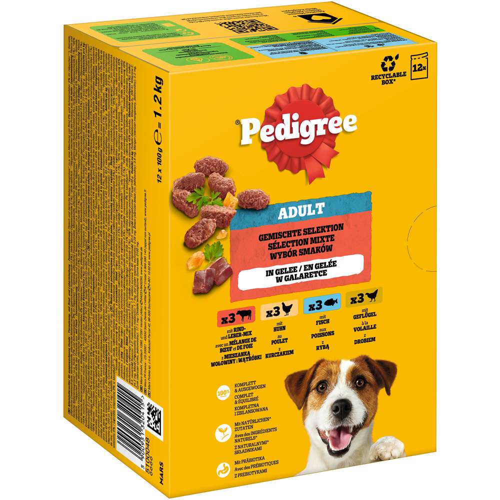 Produktabbildung Pedigree Hunde-Nassfutter Leckerbissen Adult, Gemisch/Gelee