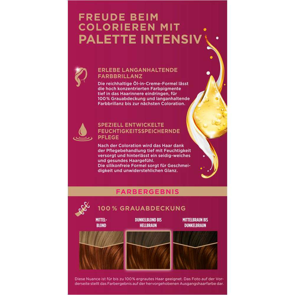 Produktabbildung Poly Palette Intensiv Creme Coloration, 6-70 Kupfer Mahagoni