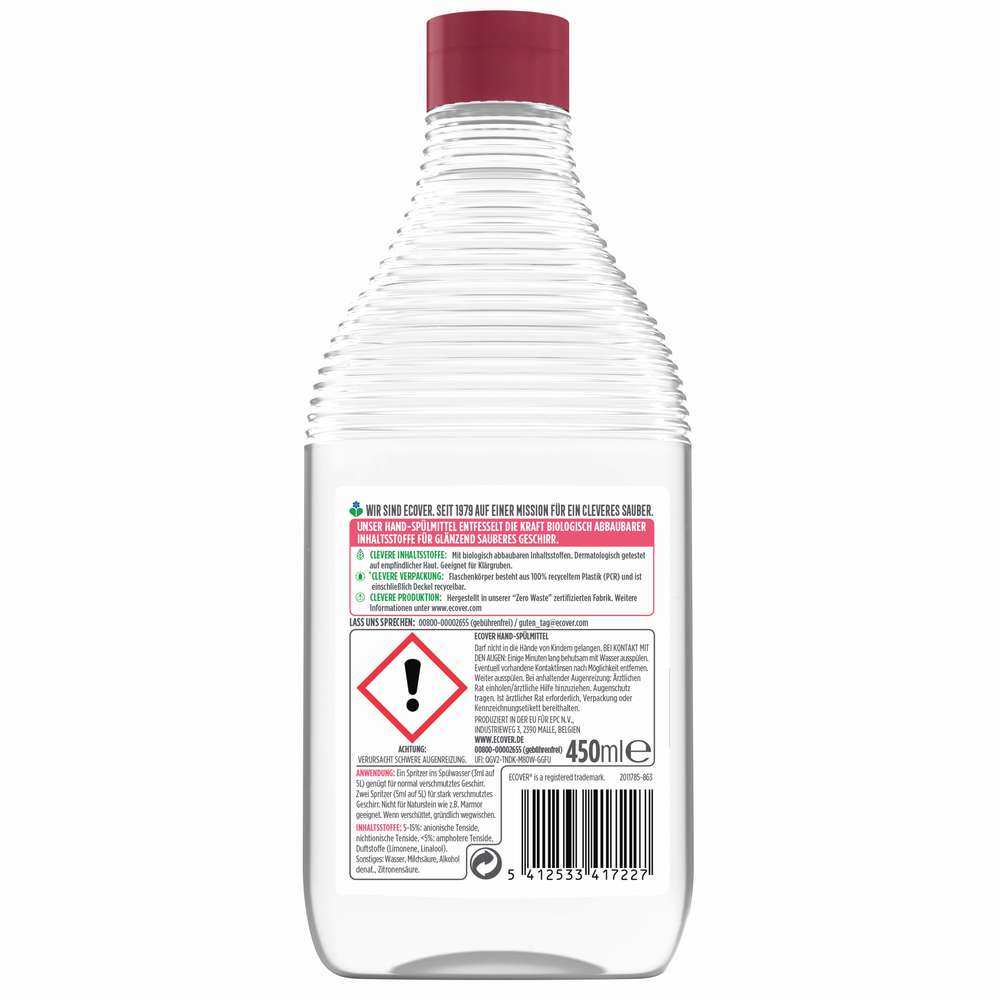 Produktabbildung Ecover Geschirrspülmittel Sensitiv, Granatapfel & Feige