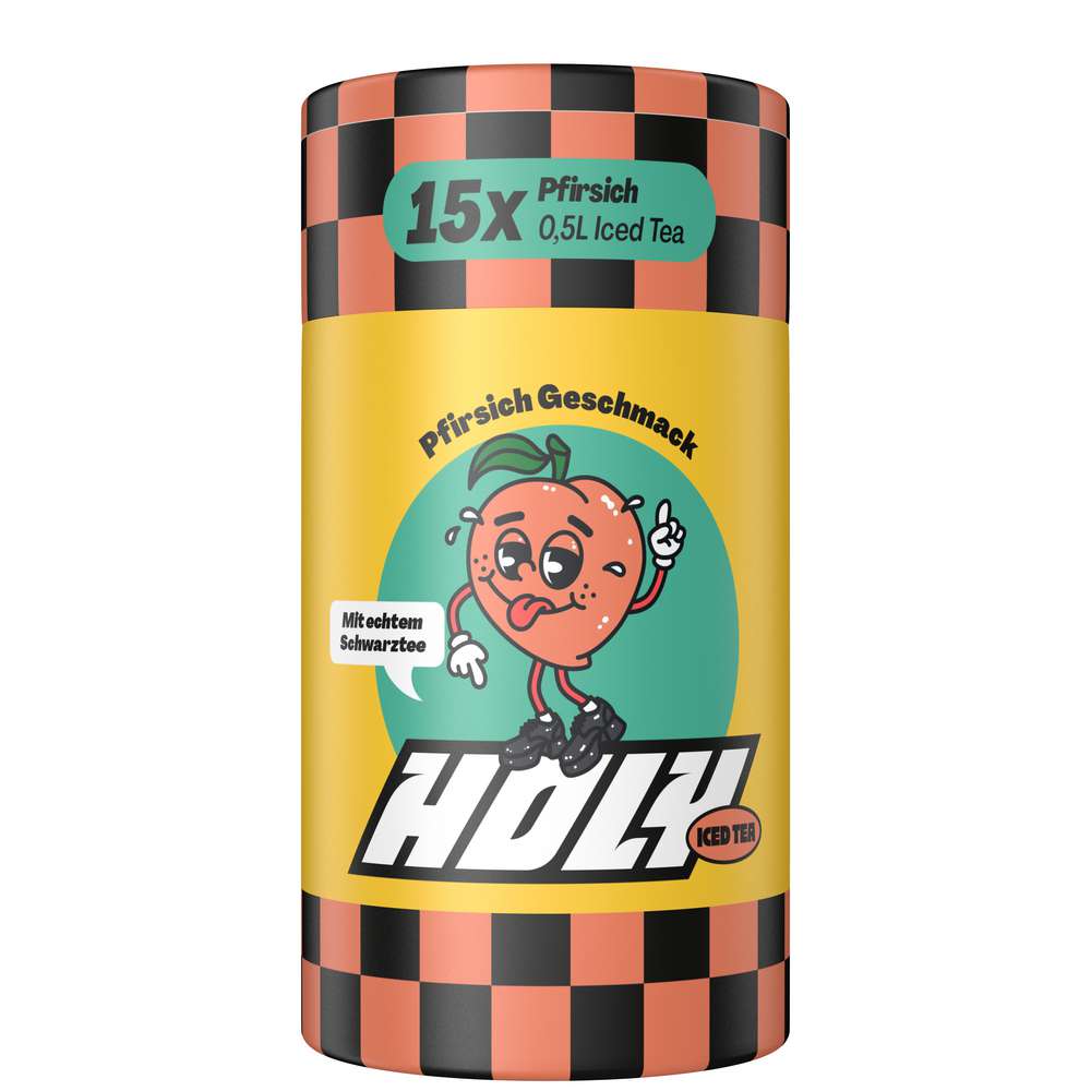 Produktabbildung HOLY Energy Pulver 15er Dose, Ice Tea Pfirisch