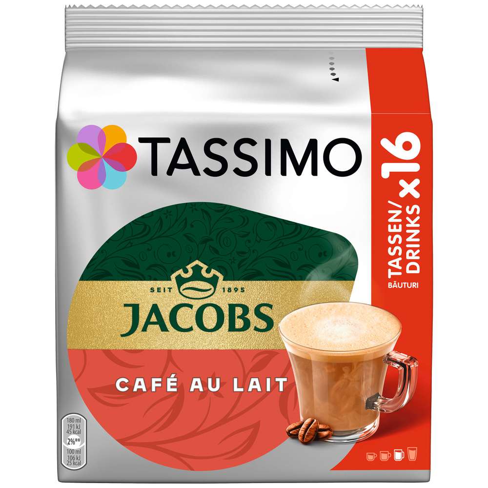 Produktabbildung Tassimo Kaffee Kapseln Jacobs, Caffè au lait