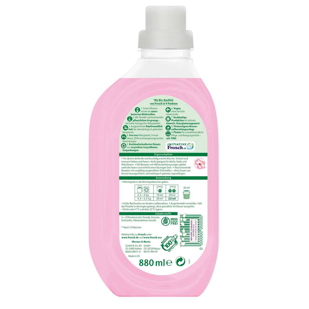 Produktabbildung Frosch Weichspüler, Hibiskusblüte