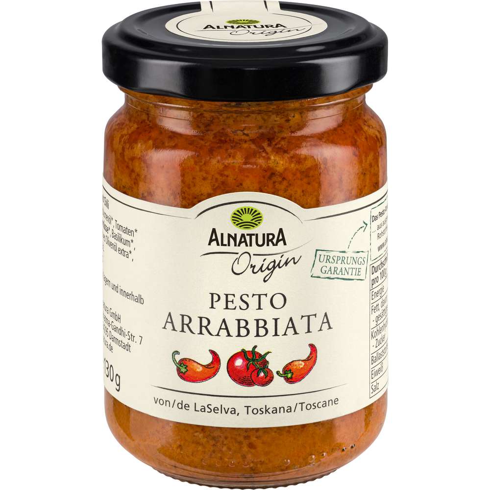 Produktabbildung Alnatura Bio Pesto, Arrabbiata