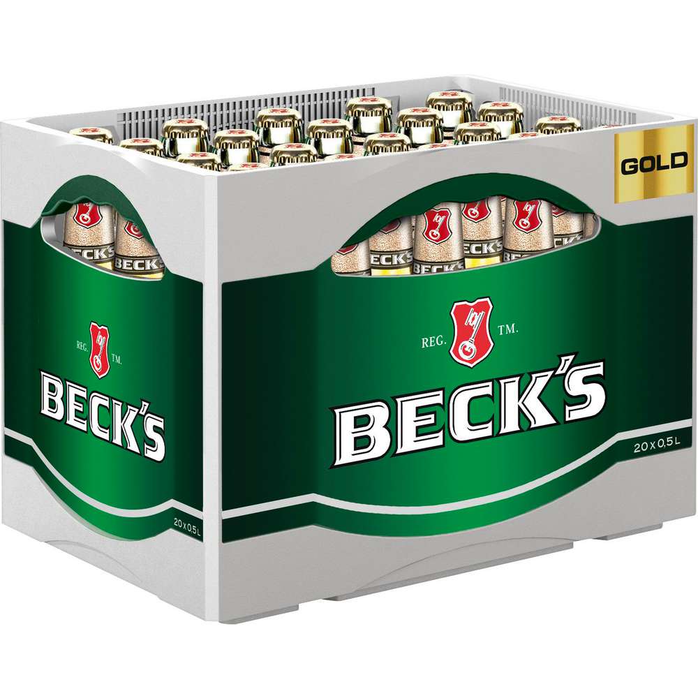Produktabbildung Beck's Pilsener Bier Gold 4% (20x 0,500 Liter)