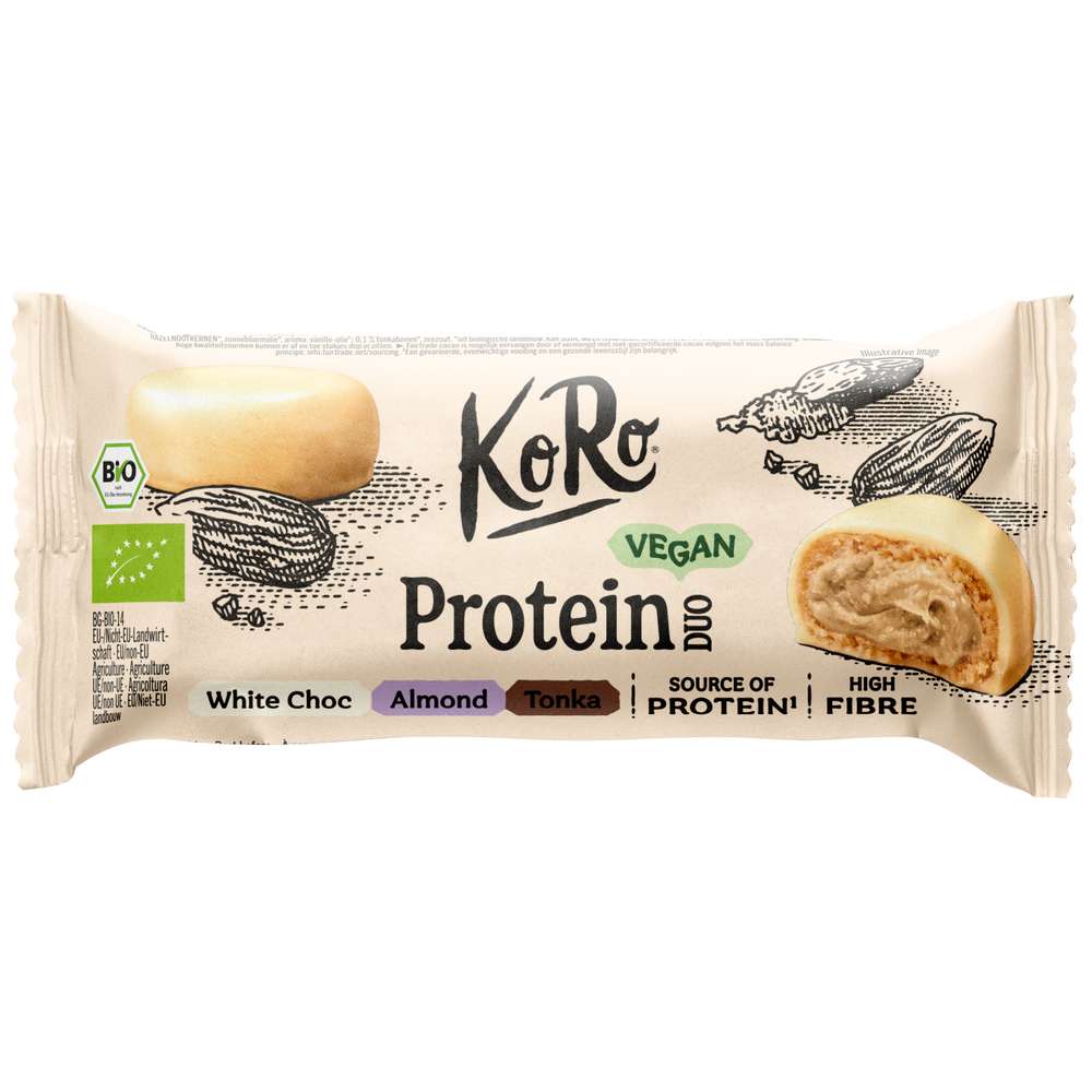 Produktabbildung KoRo Bio Protein Riegel Duo White Choc Almond