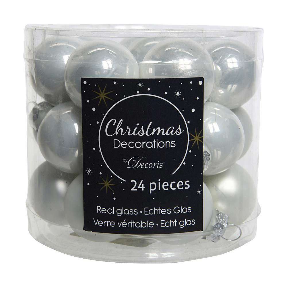 Produktabbildung Kaemingk Christbaumkugeln, Glas, Weiß, 2,5cm