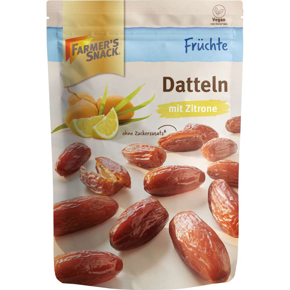 Produktabbildung Farmer's Snack Datteln mit Zitrone
