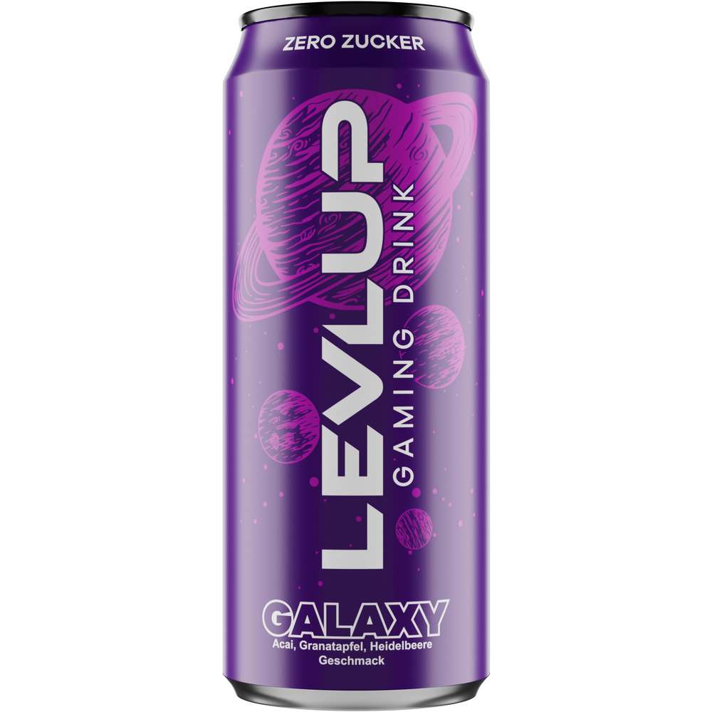 Produktabbildung LevlUp Gaming Drink, Galaxy, Zero Zucker
