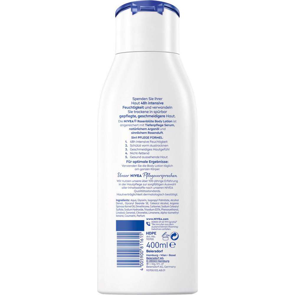 Produktabbildung Nivea Bodylotion, Rosenblüte