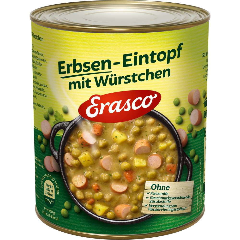 Produktabbildung Erasco Erbsen-Eintopf mit Würstchen