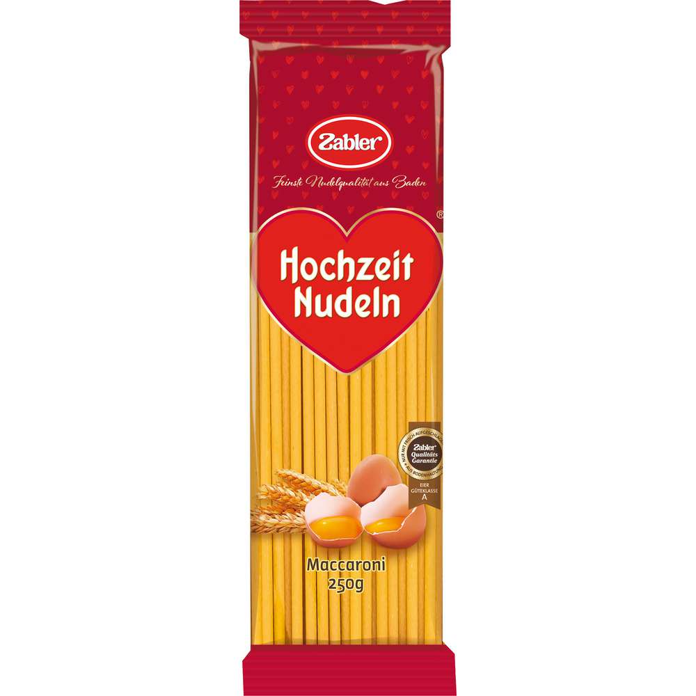Produktabbildung Zabler Hochzeit Nudeln Maccaroni