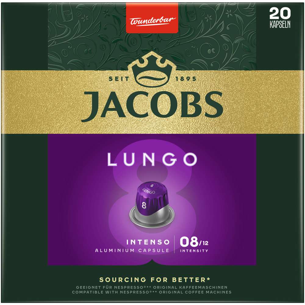 Produktabbildung Jacobs Kaffee Kapseln, Lungo 8 Intenso
