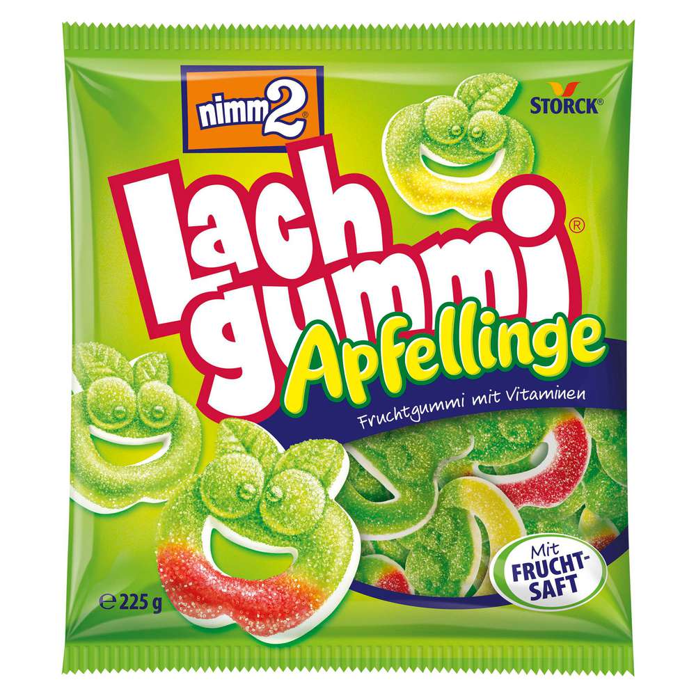Produktabbildung Nimm2 Lachgummi Apfelringe