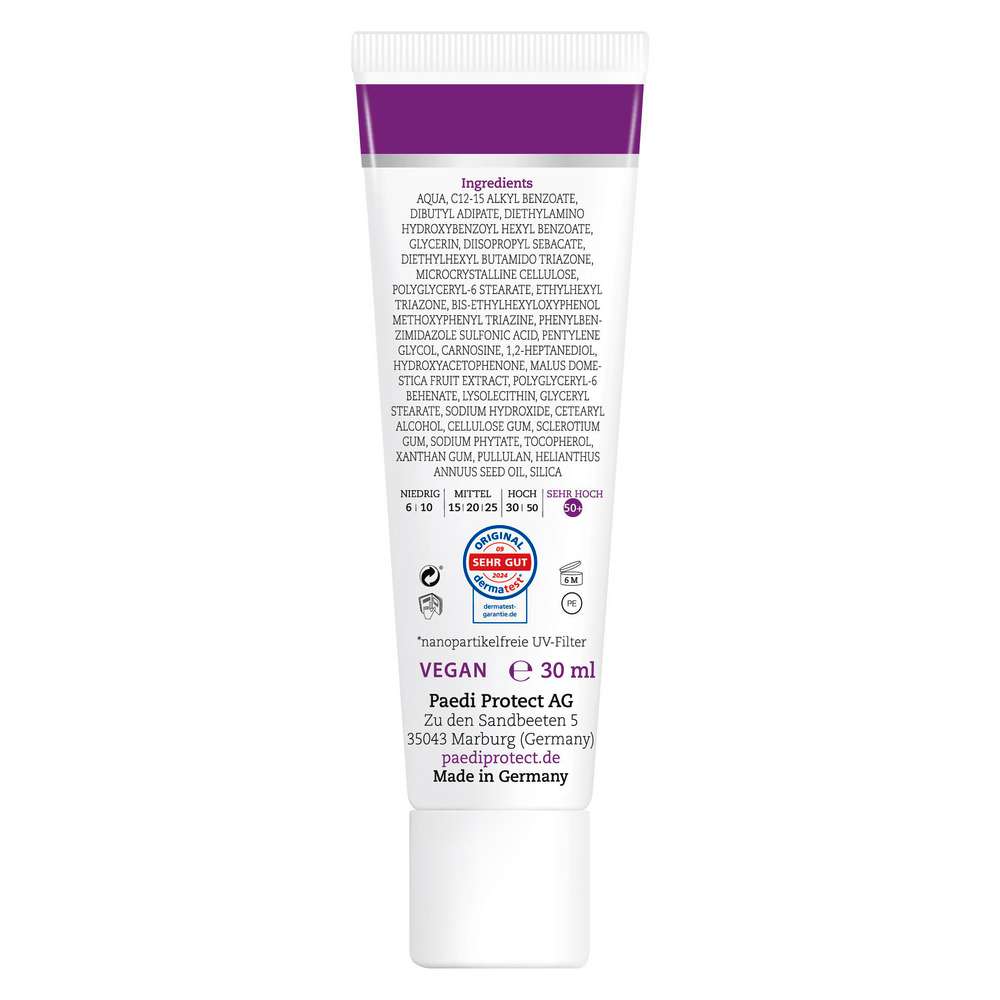 Produktabbildung Paedi Protect Gesichtssonnencreme, für Kinder, LSF50+