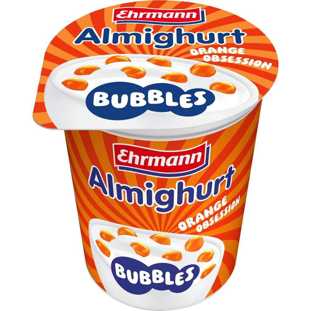 Produktabbildung Ehrmann Joghurt Almighurt Bubbles, Orange Obsession
